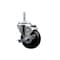 Service Caster 35 Inch Soft Rubber Wheel Swivel 58 Inch Threaded Stem Caster with Brake SCC SCC-TS20S3514-SRS-TLB-58212 - alternate 1